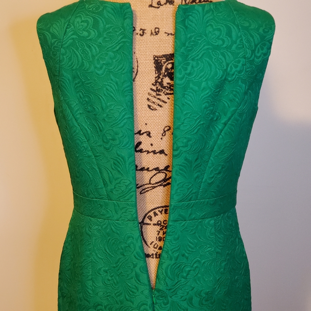 Ellen Tracy Jacquard Dress with Gold Embellishment - Picture 10 of 16